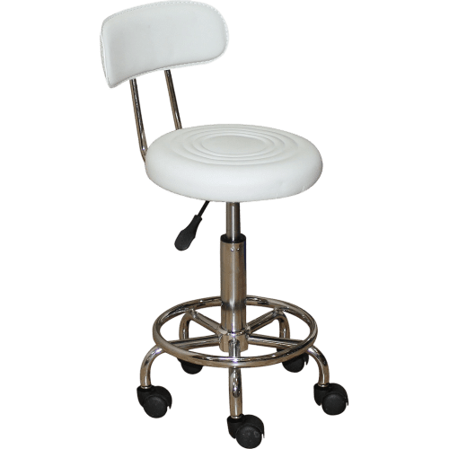 Кресло лабораторное ET-9040-2A - белый цвет кожзама